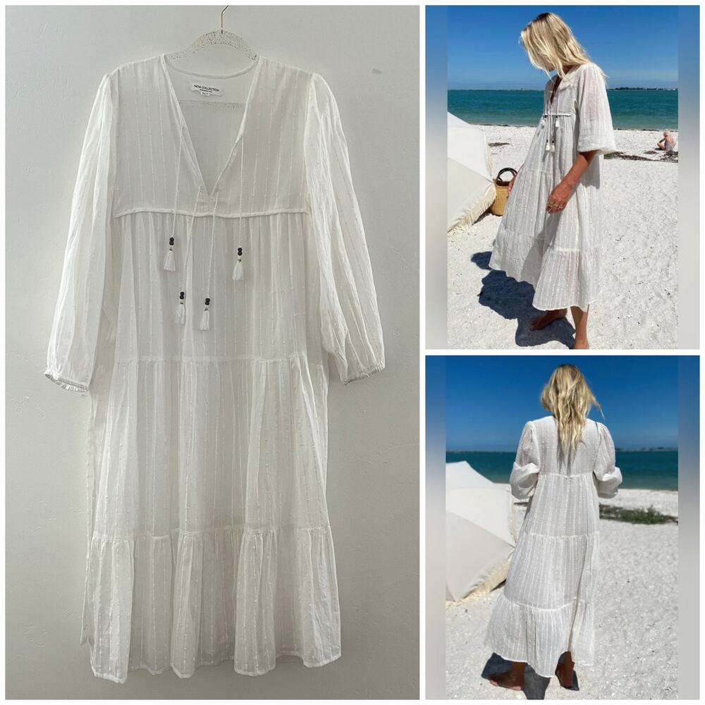 Emerson Fry India Collection The Heirloom Dress M/L Organic Cotton Minimalist